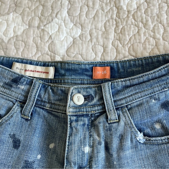 Pilcro And The Letterpress Anthropologie Denim Paint Splatter Hyphen Jean Shorts - Picture 4 of 6
